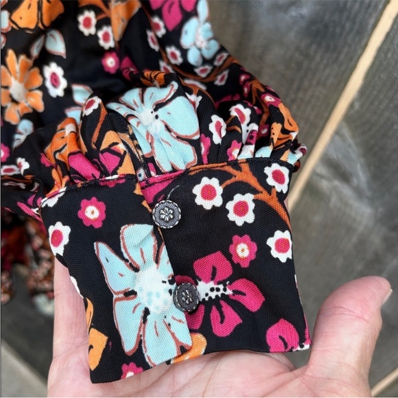 NWT Free People Daisy Jane Black Floral Swing Dress Generous Medium Retail $148 - Picture 14 of 16